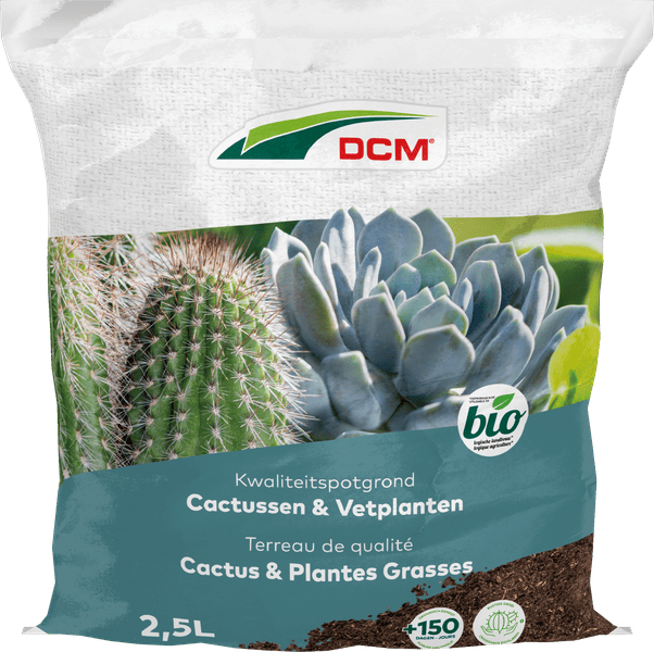 Terreau Spécial Cactus Et Succulentes - 5 Litres - Perméable Avec Engrais - Pour Plantes D'intérieur