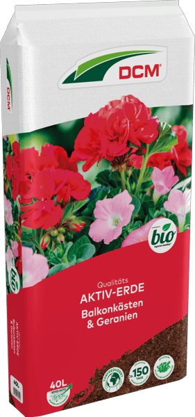 DCM AKTIV-ERDE Balkonksten & Geranien - Blumenerden - DCM Deutschland